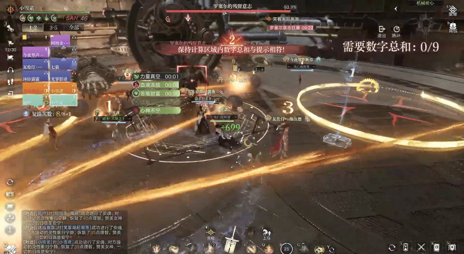 Emperor Returns sum counter reset to zero of nine in Lord of Mysteries with empty golden rings on the platform