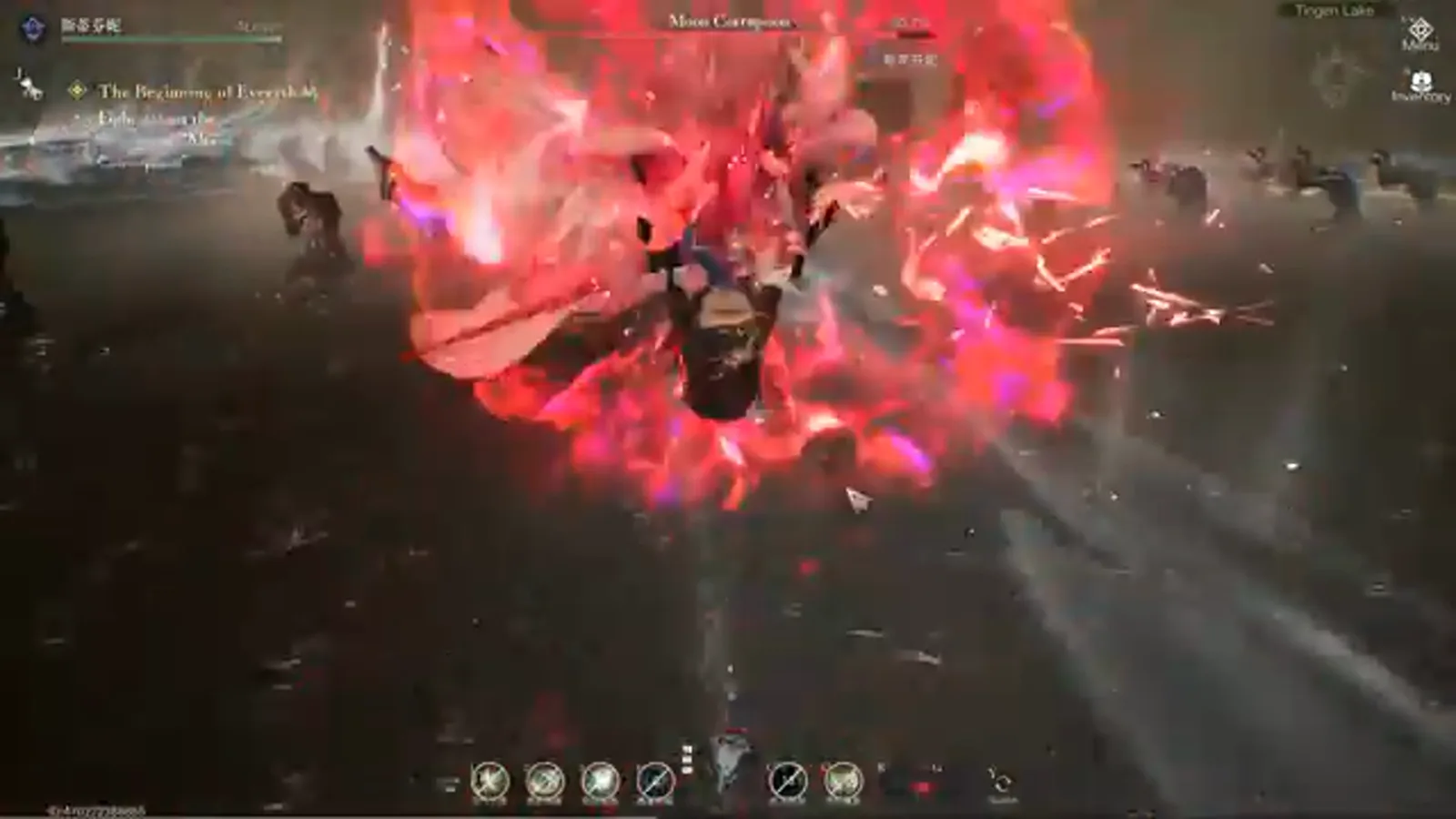 Lord of Mysteries skill bar and boss health bar mid fight as Card Energy and card stacks build toward finishers. Lord of Mysteries skill bar and boss health bar mid fight as Card Energy and card stacks build toward finishers.