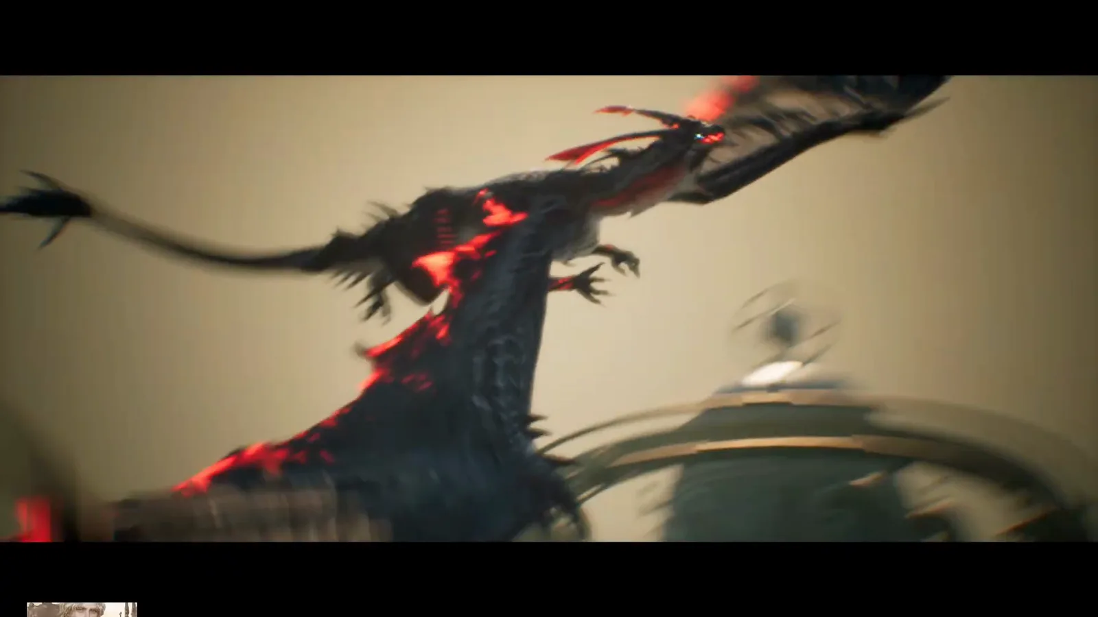 Red veined black dragon flying over the industrial city skyline in the Lord of Mysteries Steam's Heart world event cutscene Red veined black dragon flying over the industrial city skyline in the Lord of Mysteries Steam's Heart world event cutscene